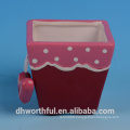 Simple design ceramic flower pot for valentine's day